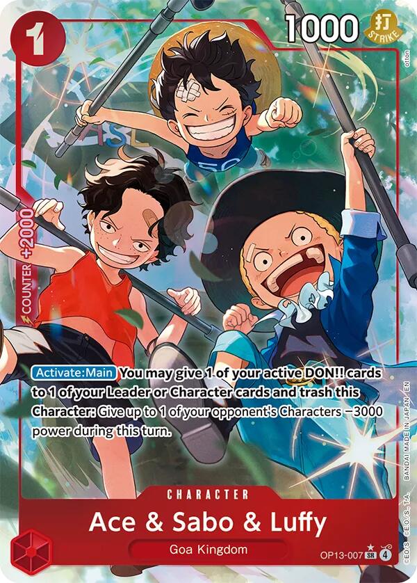 Ace & Sabo & Luffy (Alternate Art) - OP13-007